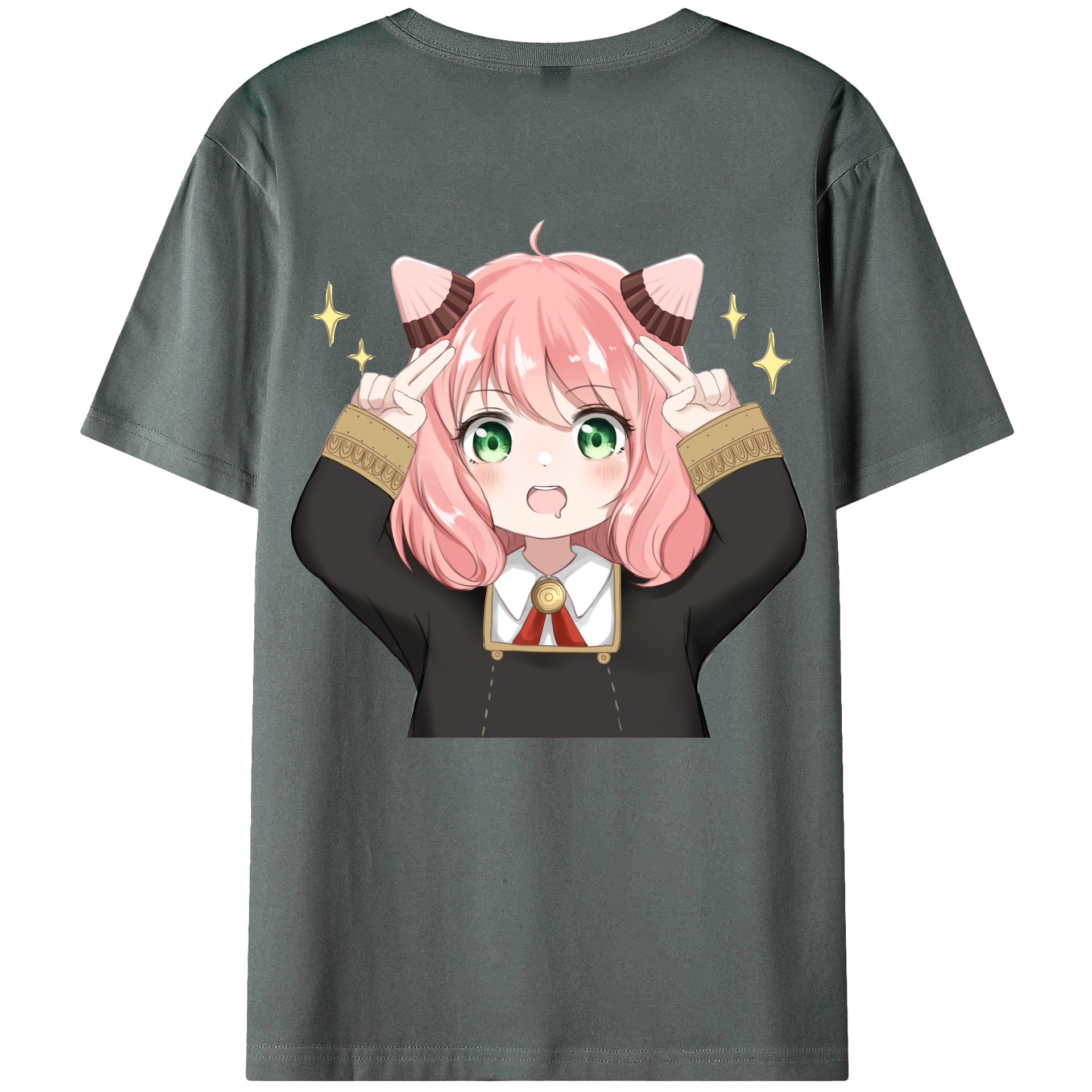 （画像用） SPY×FAMILY间谍家家酒 綿100％ メンズ半袖Tシャツ（バックプリント） 通気性